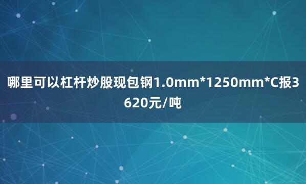 哪里可以杠杆炒股现包钢1.0mm*1250mm*C报3620元/吨